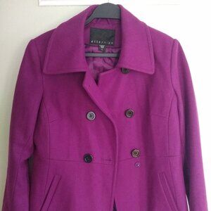 Attention brand wool pea coat- magenta/red size large